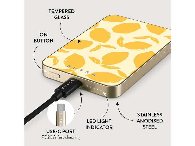 Burga Lemon Tart - MagSafe Power Bank 5000 mAh Gold - 5000 mAh