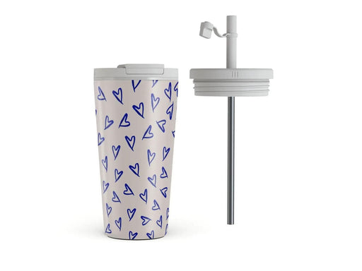 Burga Love Me Right - Travel Mug 500ml with Flap & Straw Set