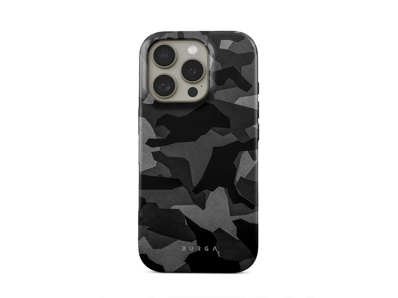 Burga Night Black Camo - Apple iPhone 15 Tough MagSafe Case