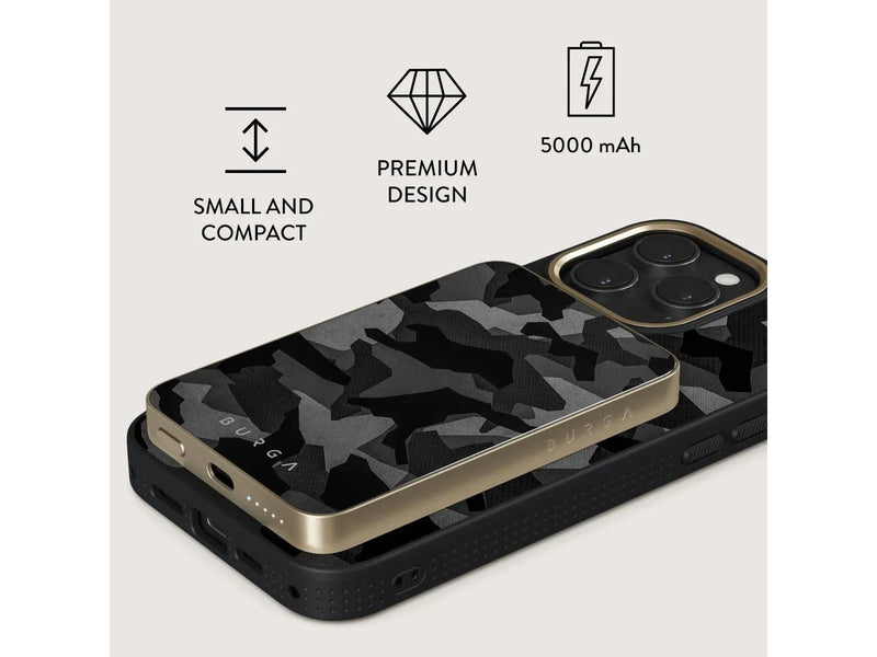 Burga Night Black Camo - MagSafe Power Bank 5000 mAh Gold - 5000 mAh