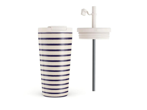 Burga Old Money - Travel Mug 500ml with Flap & Straw Set