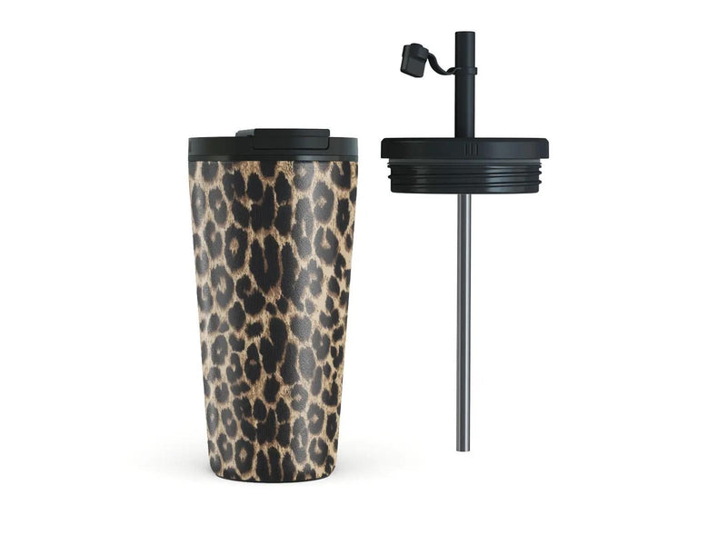 Burga Player - Travel Mug 500ml with Flap & Straw Set
