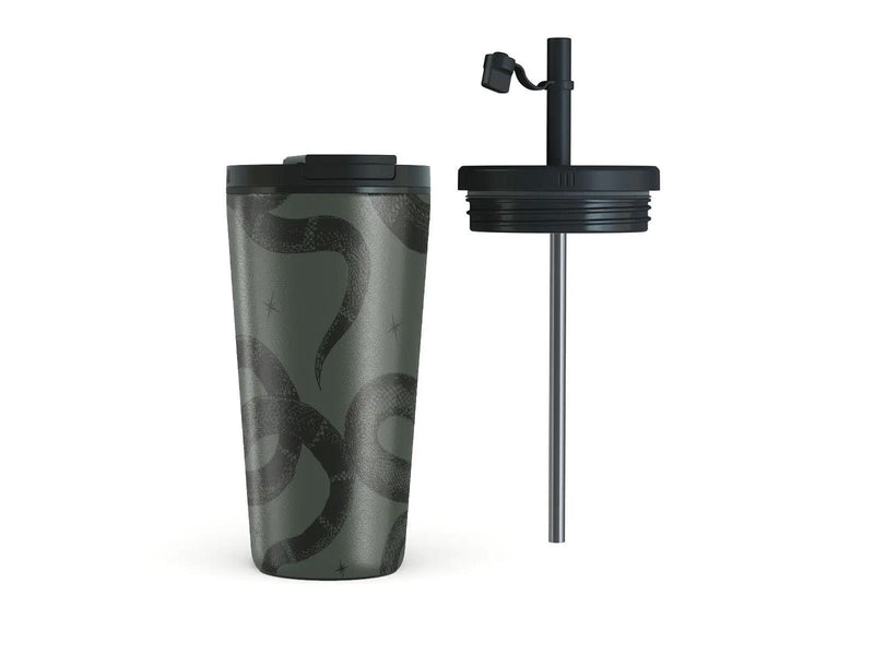Burga Poison - Travel Mug 500ml with Flap & Straw Set