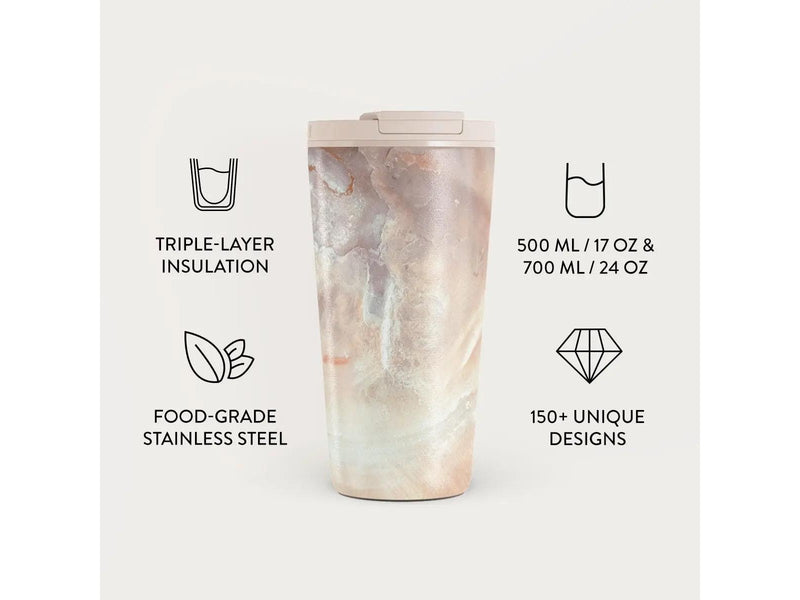Burga Serene Sunset - Travel Mug 500ml with Flap & Straw Set