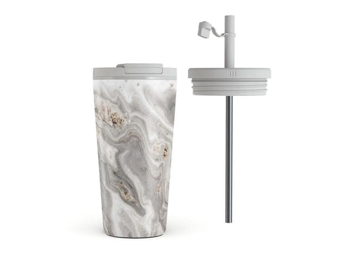 Burga Snowstorm - Travel Mug 500ml with Flap & Straw Set