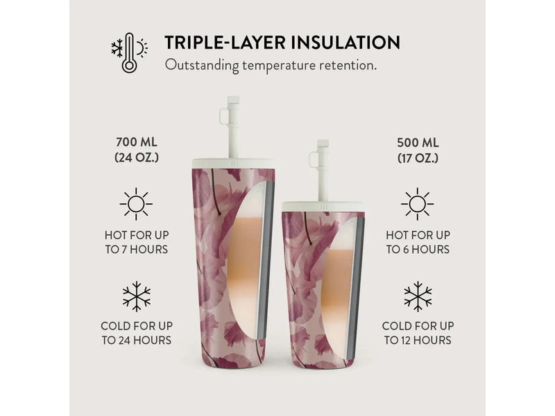 Burga Tender Kiss - Travel Mug 500ml with Flap & Straw Set