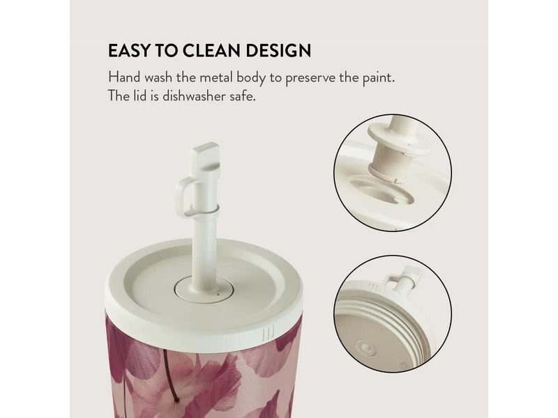 Burga Tender Kiss - Travel Mug 500ml with Flap & Straw Set