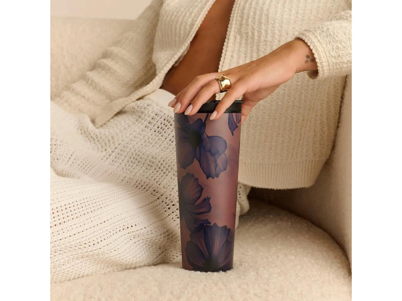 Burga Velvet Night - Travel Mug 500ml with Flap & Straw Set