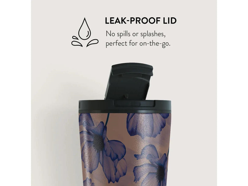 Burga Velvet Night - Travel Mug 500ml with Flap & Straw Set