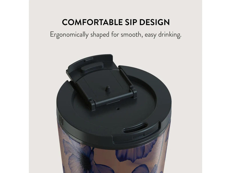 Burga Velvet Night - Travel Mug 500ml with Flap & Straw Set