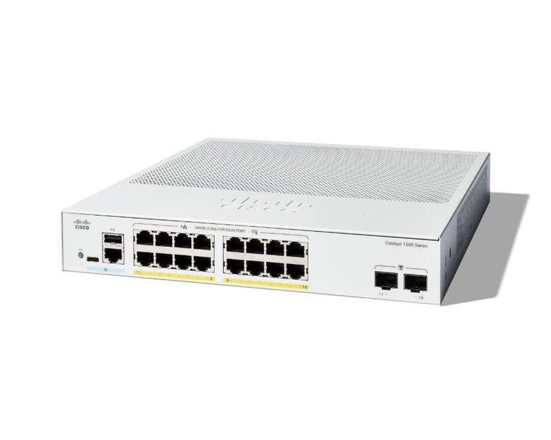 Cisco Catalyst 1300-16FP-2G Switch 16x 1GbE + 2x 1GbE SFP L3 managed