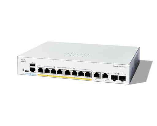 Cisco Catalyst 1300-8FP-2G Switch 8x 1GbE + 2x 1GbE RJ45/SFP Combo L3 managed