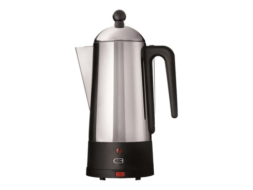 C3 Design Eco - electric percolator - black/brushed stainless steel