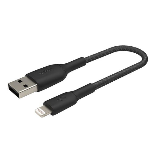 Belkin BoostCharge geflochtenes 15 cm Lightning/USB-A Kabel, schwarz