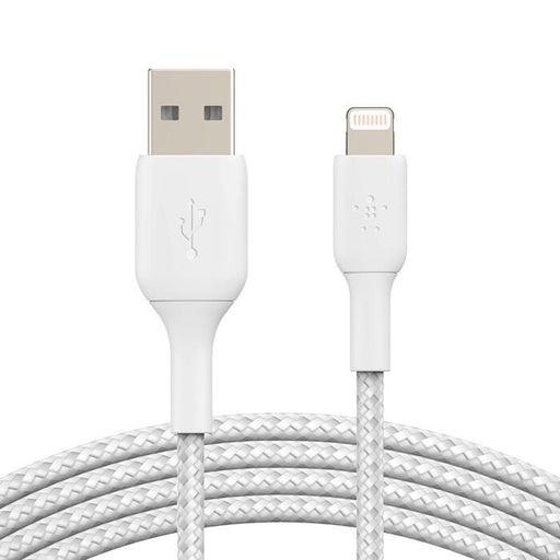 Belkin BoostCharge geflochtenes 3 m Lightning/USB-A Kabel, weiß