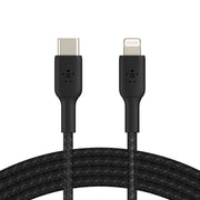Belkin BoostCharge geflochtenes 1 m USB-C/Lighting Kabel, schwarz
