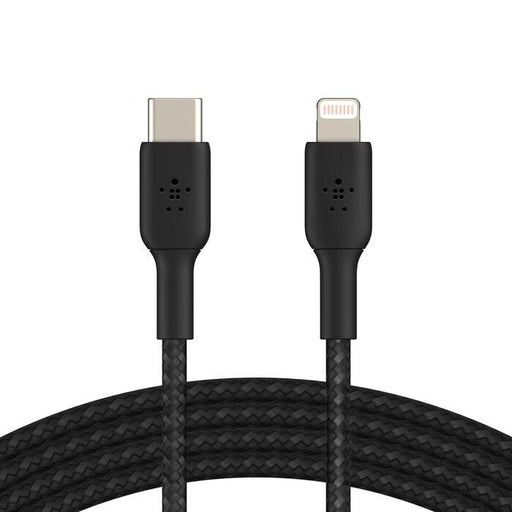 Belkin BoostCharge geflochtenes 1 m USB-C/Lighting Kabel, schwarz