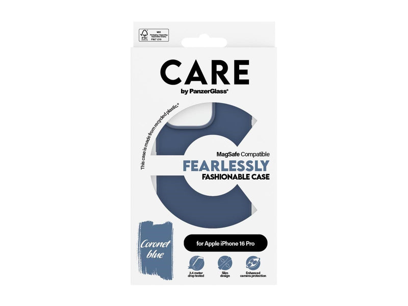 CARE by PanzerGlass Case Fashion Blue MagSafe iPhone 16 Pro