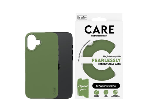 CARE by PanzerGlass Case Fashion Green MagSafe iPhone 16 Plus