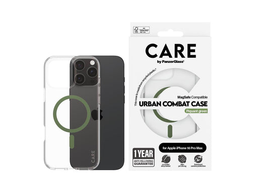 CARE by PanzerGlass Case Flagship Green MagSafe iPhone 16 Pro Max