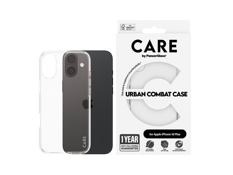 CARE by PanzerGlass Case Flagship Transparent iPhone 16 Plus