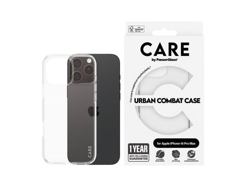 CARE by PanzerGlass Case Flagship Transparent iPhone 16 Pro Max