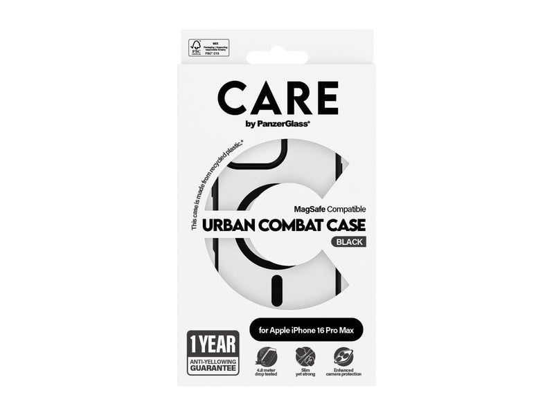 CARE by PanzerGlass Case Flagship Urban Combat Black MagSafe iPhone 16 Pro Max