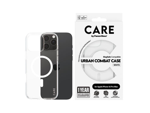 CARE by PanzerGlass Case Flagship White MagSafe iPhone 16 Pro Max