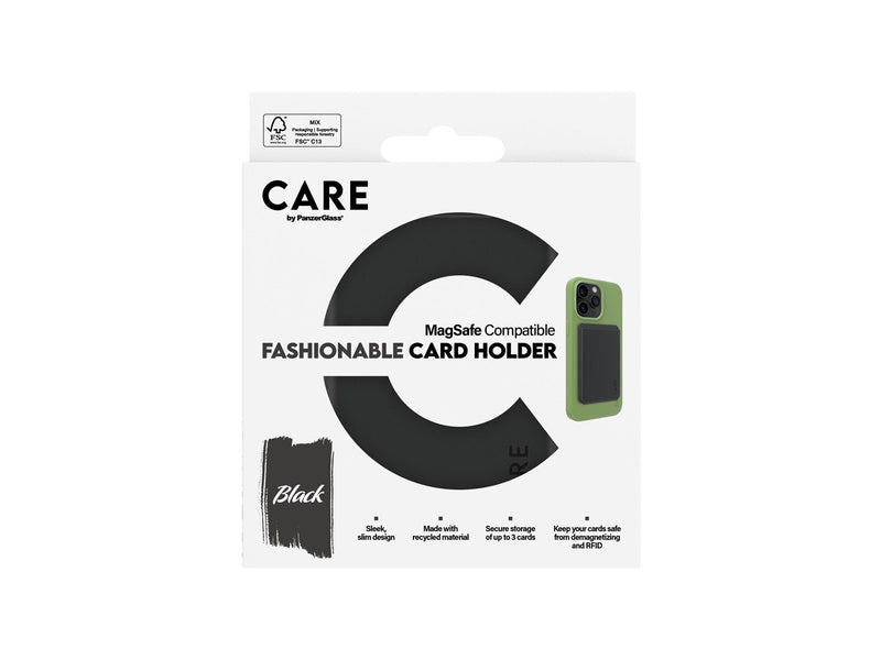 CARE by PanzerGlass Fashionable Card Holder Black iPhone