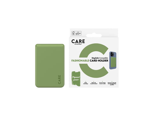 CARE by PanzerGlass Fashionable Card Holder Green iPhone