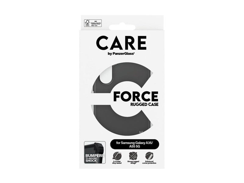 CARE by PanzerGlass Fashionable Case Black FORCE Samsung Galaxy A35 5G | A55 5G