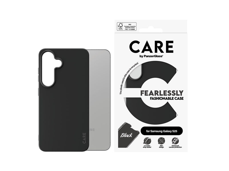 CARE by PanzerGlass Fashionable Case Black Samsung Galaxy S25