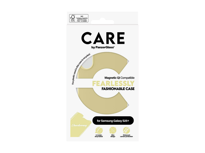 CARE by PanzerGlass Fashionable Case Chardonnay w. QI Compatible Samsung Galaxy S25+