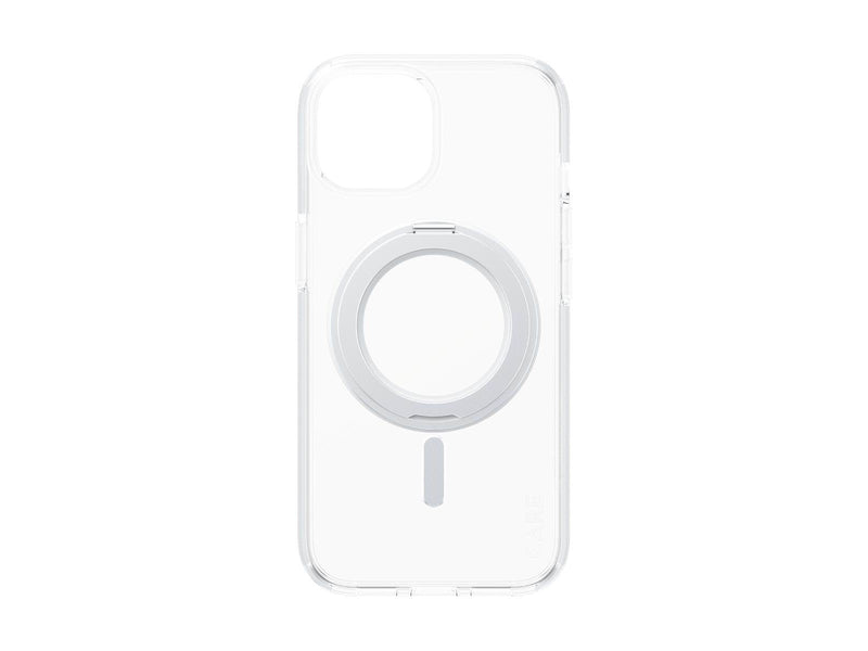 CARE by PanzerGlass Feature Case Transparent w. Silver Kickstand & MagSafe iPhone 15