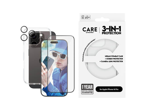 CARE by PanzerGlass Flagship 3-in-1 Bundle iPhone 16 Pro