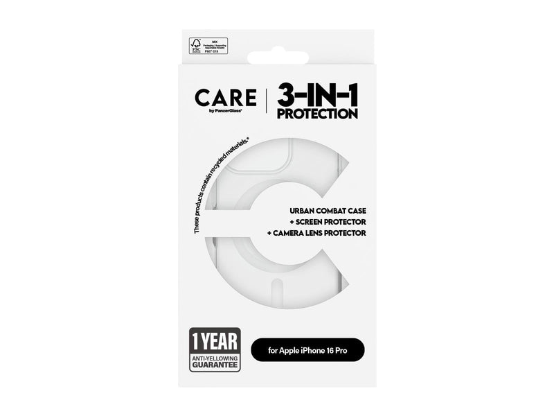 CARE by PanzerGlass Flagship 3-in-1 Bundle iPhone 16 Pro