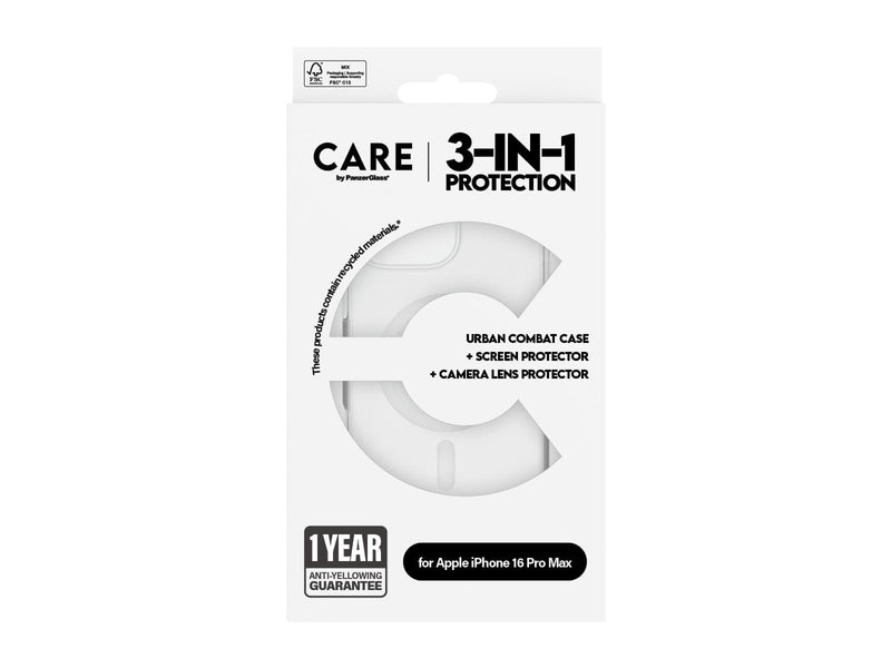 CARE by PanzerGlass Flagship 3-in-1 Bundle iPhone 16 Pro Max