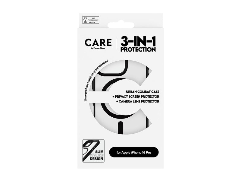 CARE by PanzerGlass Flagship 3-in-1 Privacy Bundle iPhone 16 Pro