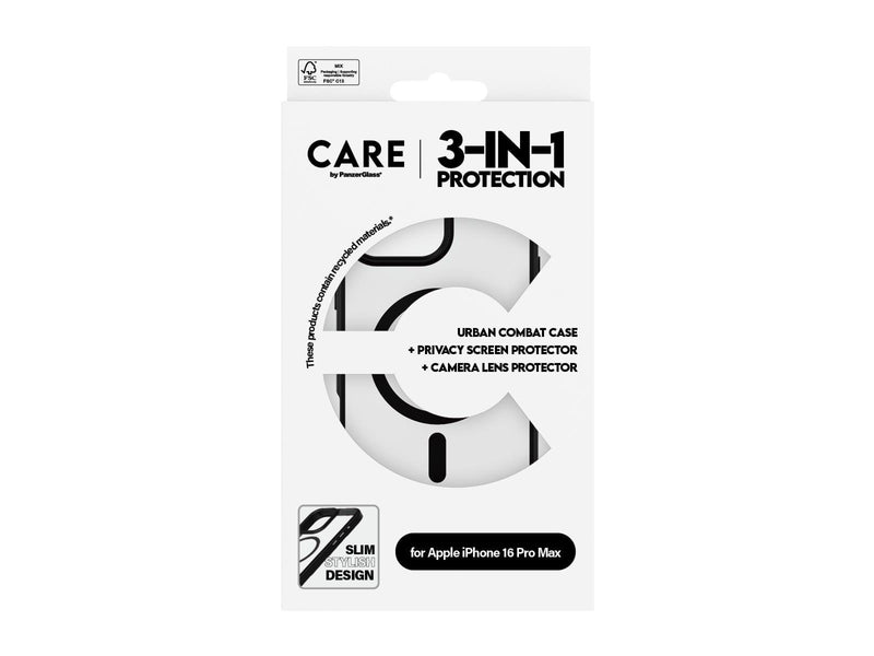 CARE by PanzerGlass Flagship 3-in-1 Privacy Bundle iPhone 16 Pro Max
