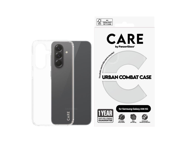 CARE by PanzerGlass Flagship Case Transparent Urban Combat w. Clear Frame Samsung Galaxy A56 5G