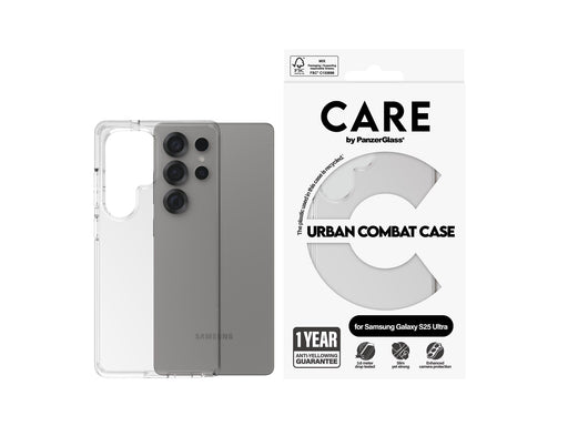 CARE by PanzerGlass Flagship Case Transparent Urban Combat w. Clear Frame Samsung Galaxy S25 Ultra