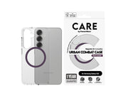 CARE by PanzerGlass Flagship Case Transparent Urban Combat w. Plum Purple QI Compatible Samsung Galaxy S25