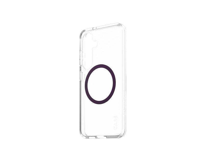 CARE by PanzerGlass Flagship Case Transparent Urban Combat w. Plum Purple QI Compatible Samsung Galaxy S25