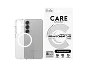 CARE by PanzerGlass Flagship Case Transparent Urban Combat w. White QI Compatible Samsung Galaxy S25