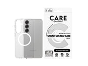 CARE by PanzerGlass Flagship Case Transparent Urban Combat w. White QI Compatible Samsung Galaxy S25+