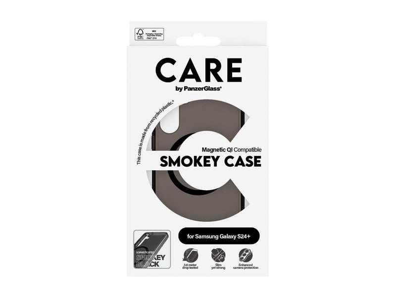 CARE by PanzerGlass Flagship Case Urban Combat Smokey w. Black QI Compatible Samsung Galaxy S24+