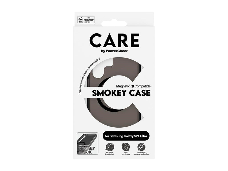 CARE by PanzerGlass Flagship Case Urban Combat Smokey w. Black QI Compatible Samsung Galaxy S24 Ultra