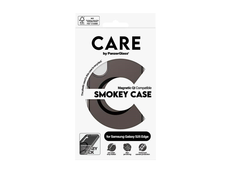 CARE by PanzerGlass Flagship Case Urban Combat Smokey w. Black Qi Compatible Samsung S25 Edge