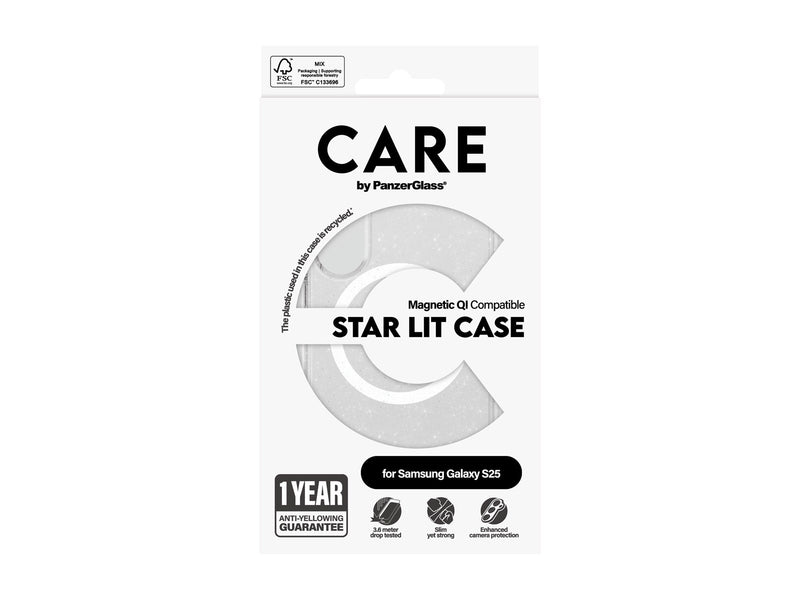 CARE by PanzerGlass Flagship Case Urban Combat Star Lit w. White QI Compatible Samsung Galaxy S25