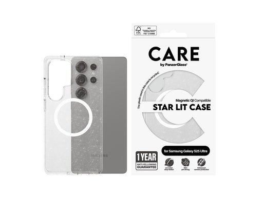 CARE by PanzerGlass Flagship Case Urban Combat Star Lit w. White QI Compatible Samsung Galaxy S25 Ultra